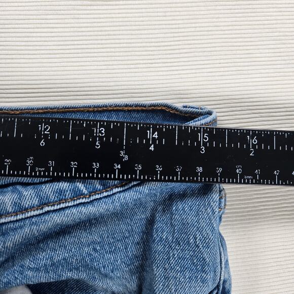 Levi's Premium High Rise Button Fly 501 Skinny Fit Distressed Hem Jeans Size 31 - Picture 2 of 8